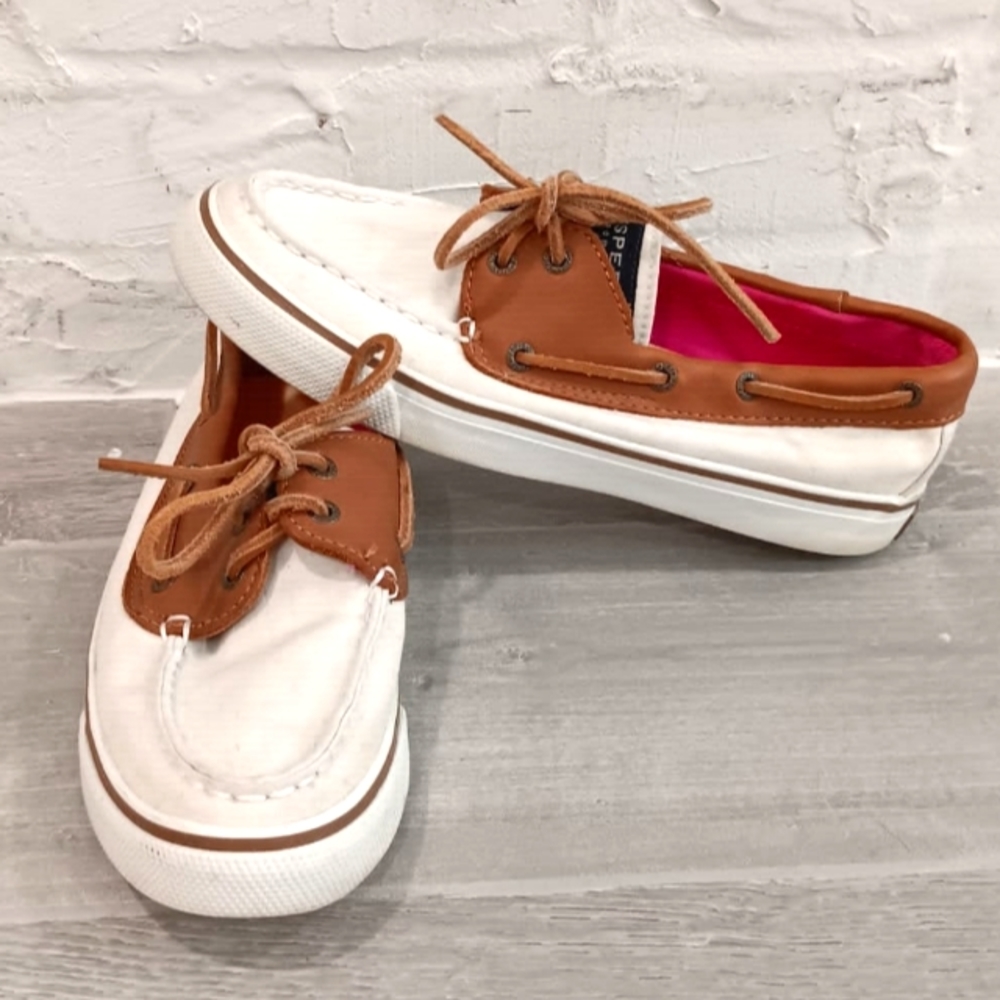 Sperry Top-Sider Canvas and Leather Shoes Size 6.5